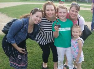 Lori and family baseball